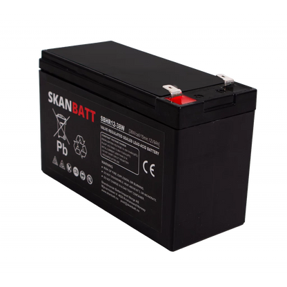 SKANBATT High Rate AGM Batteri 12V 9AH (151x65x93,5mm) F2