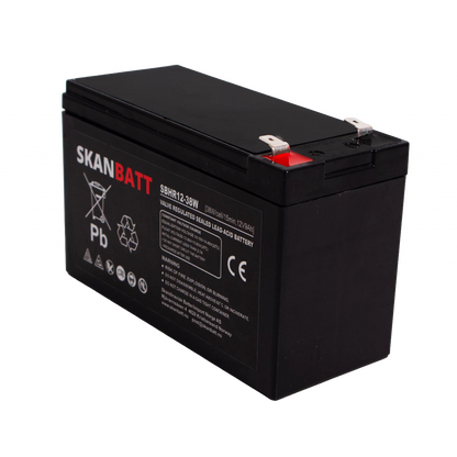 SKANBATT High Rate AGM Batteri 12V 9AH (151x65x93,5mm) F2