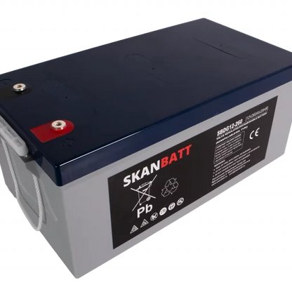 SKANBATT GEL Deep Cycle Batteri 12V 260AH (520x268x220mm) +høyre