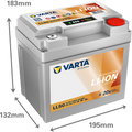 Varta Lithium Ll50 12V 50Ah - Bluetooth (195X132X183Mm)