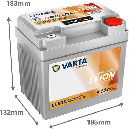 Varta Lithium Ll50 12V 50Ah - Bluetooth shown in product view