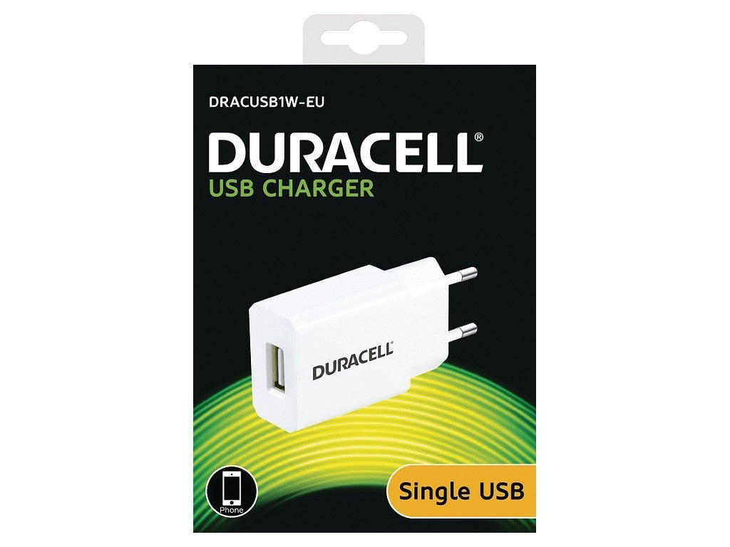 Duracell USB lader 1A Hvit modell - Image 1