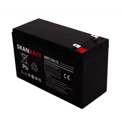 SKANBATT AGM Batteri 12V 9AH (151x65x94mm) F2