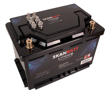 Skanbatt Lithium Batteri 12V 100Ah 100A Bms - Bluetooth - Bobil - 355X176X190Mm shown in product view image 3