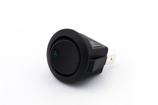 Mini vippebryter 12V / 16A LED grønn på-av - Image 1