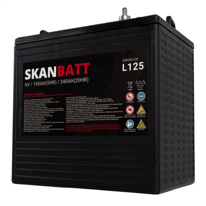 SKANBATT L125 Deep Cycle Batteri 6V 240Ah (264x181x276mm)