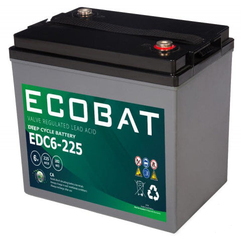 ECOBAT EDC6-225 AGM Deep Cycle 6V 225AH (260x180x275) - Image 1