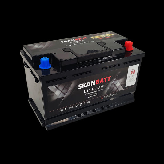 SKANBATT Lithium Start- og forbruksbatteri 12V 60Ah 900CA - Bluetooth - Image 1