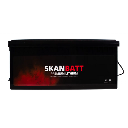 SKANBATT Premium Lithium - 12V 460Ah 200A BMS - 522x218x268mm - Bluetooth - Heat - 8 Års garanti