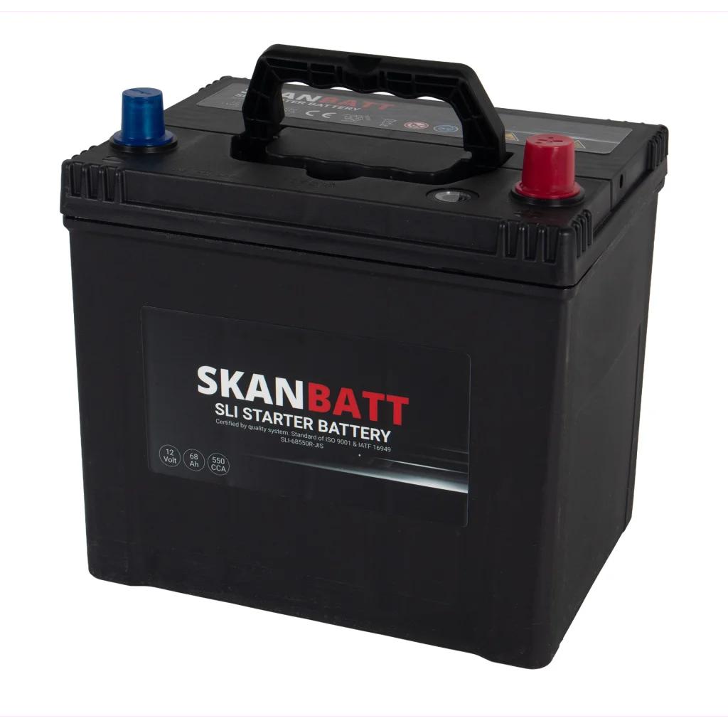 SKANBATT SLI Startbatteri 12V 68AH 550CCA (232x173x225mm) +R