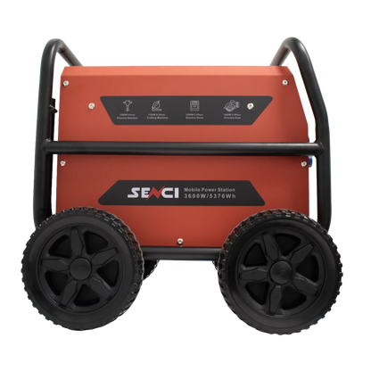 SENCI Lithium LPS 5376Wh Power Station med 3600W (7200W) sinus inverter - HD Utebruk
