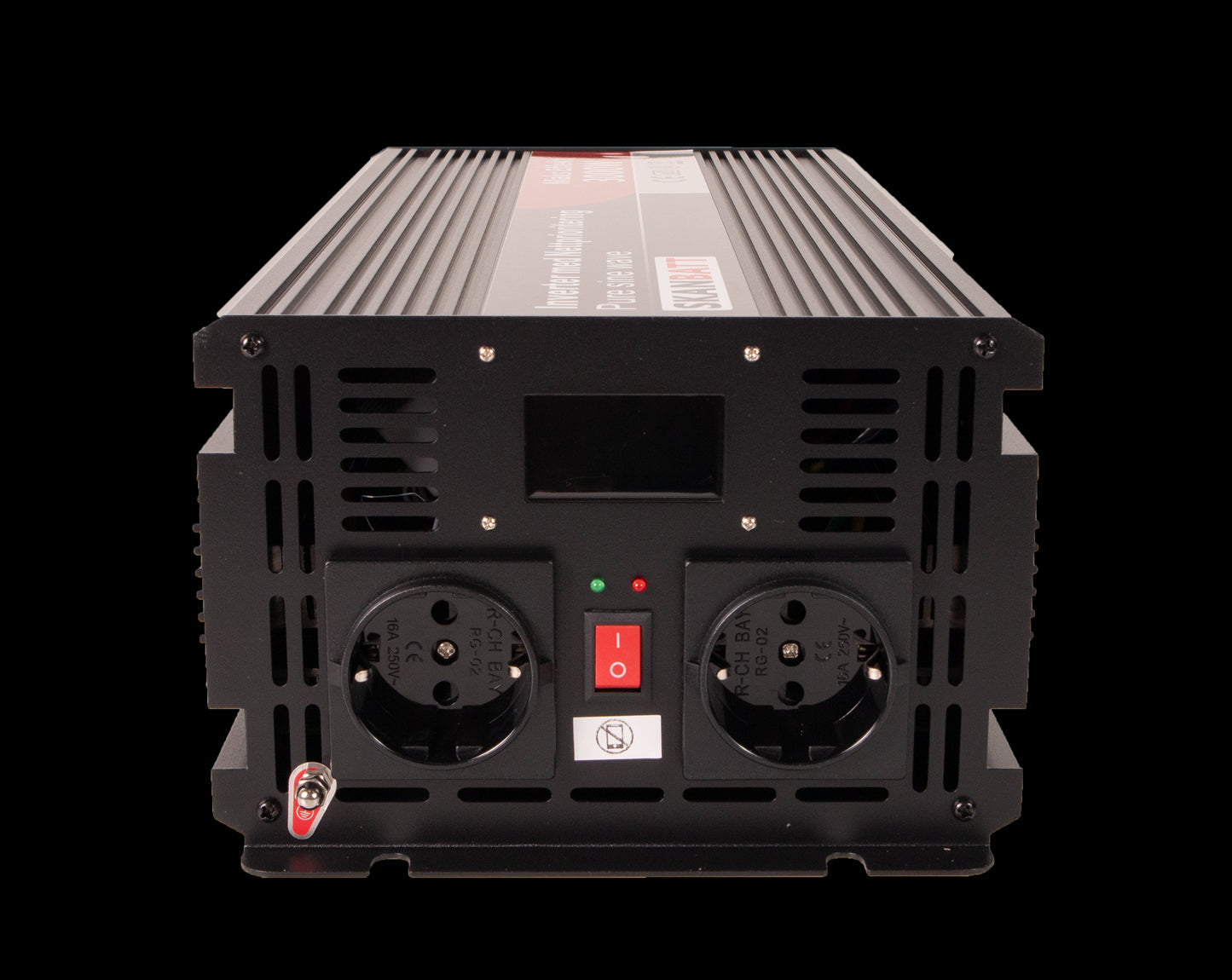 Skanbatt Inverter 12V 3000W Ren Sinus Med Nettprioritering, Trådløs Fjernkontroll