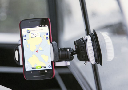 Scanstrut Rokk Mini Mobilholder Med Sugekopp shown in angle view