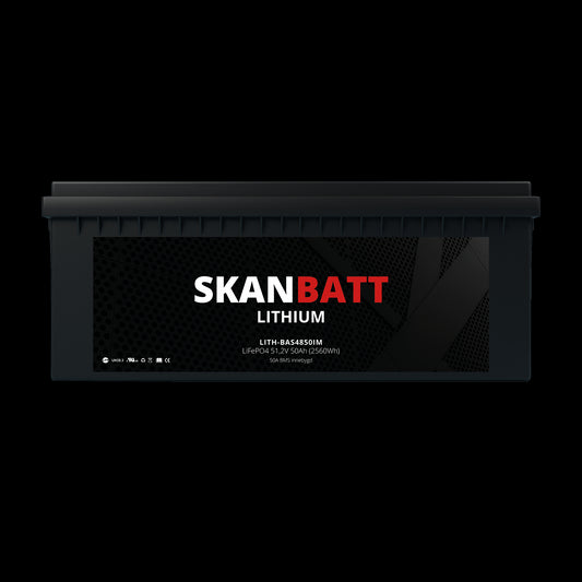 SKANBATT Lithium Batteri 48V 50AH 50A BMS (522x240x218mm) - IP67 - NYHET! - Image 1