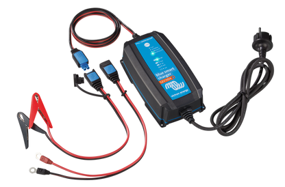 Victron Blue Smart Ip65 Batterilader 12V 10A M/Bluetooth shown in angle view
