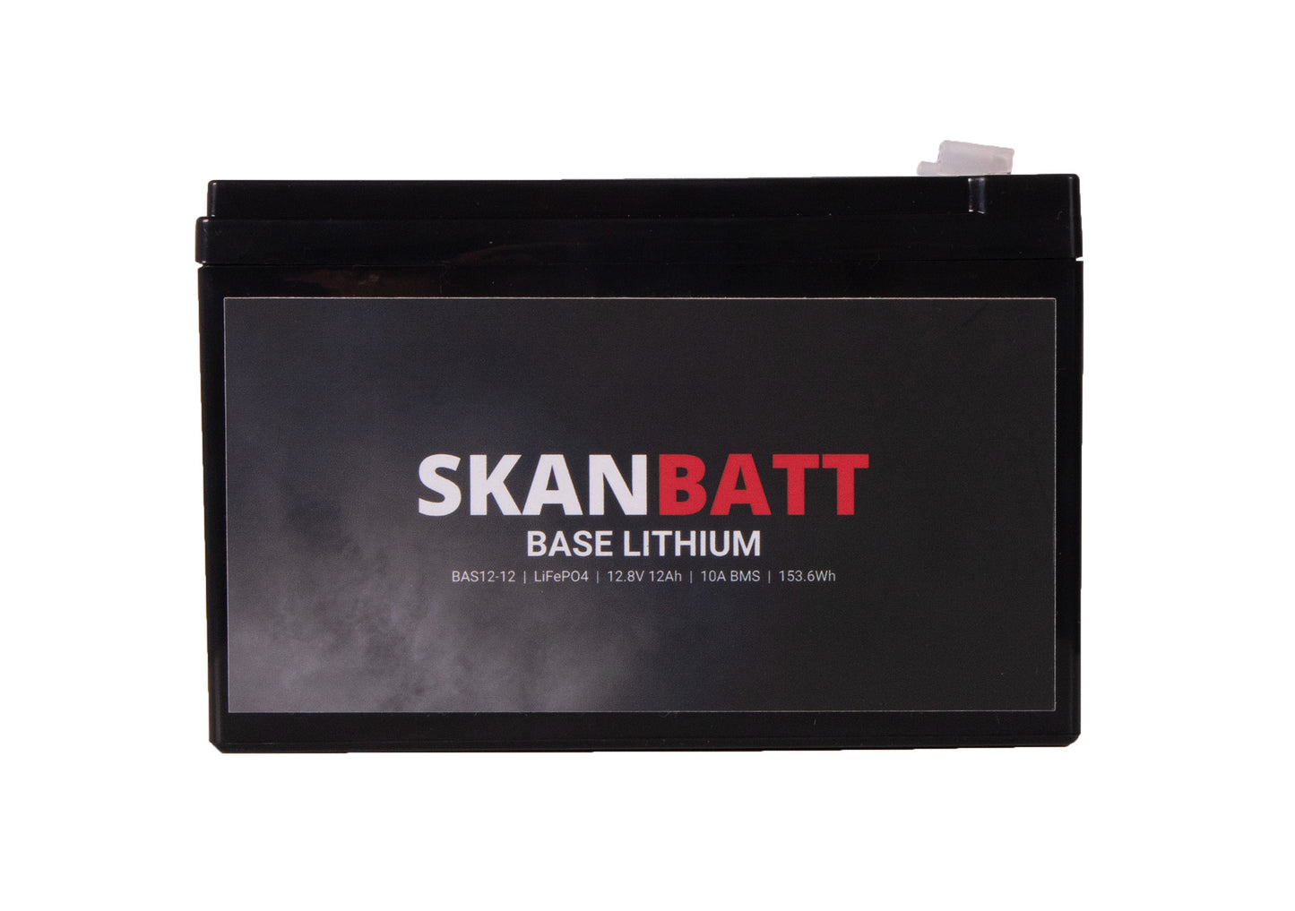 SKANBATT Base Lithium - 12V 12Ah 10A BMS - 151x98x95mm - 3 Års garanti