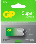 GP Super Alkaline 9V-batteri, 1604A/6LF22, 1-pack