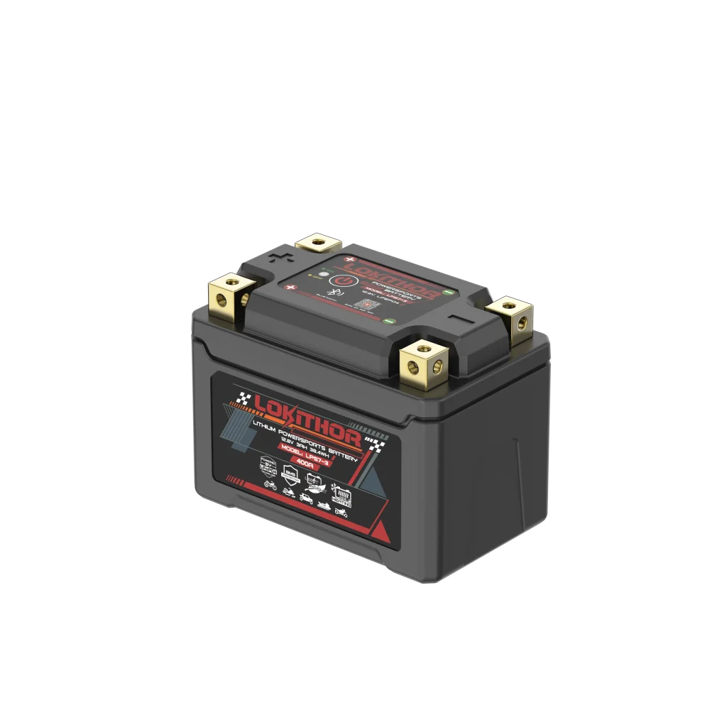 LOKITHOR Lithium MC Batteri 12V 3Ah - 113x70x85mm - Bluetooth - Heat shown in product view
