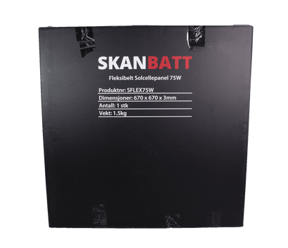 Skanbatt Fleksibelt Solcellepanel 75W - Etfe - 670X670X3Mm label detail