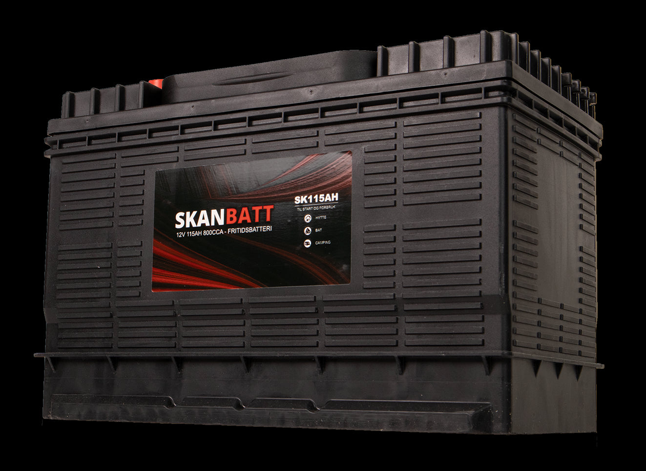SKANBATT Fritidsbatteri 12V 115AH 800CCA (330x172x222/242mm) +midtstilt - Image 6