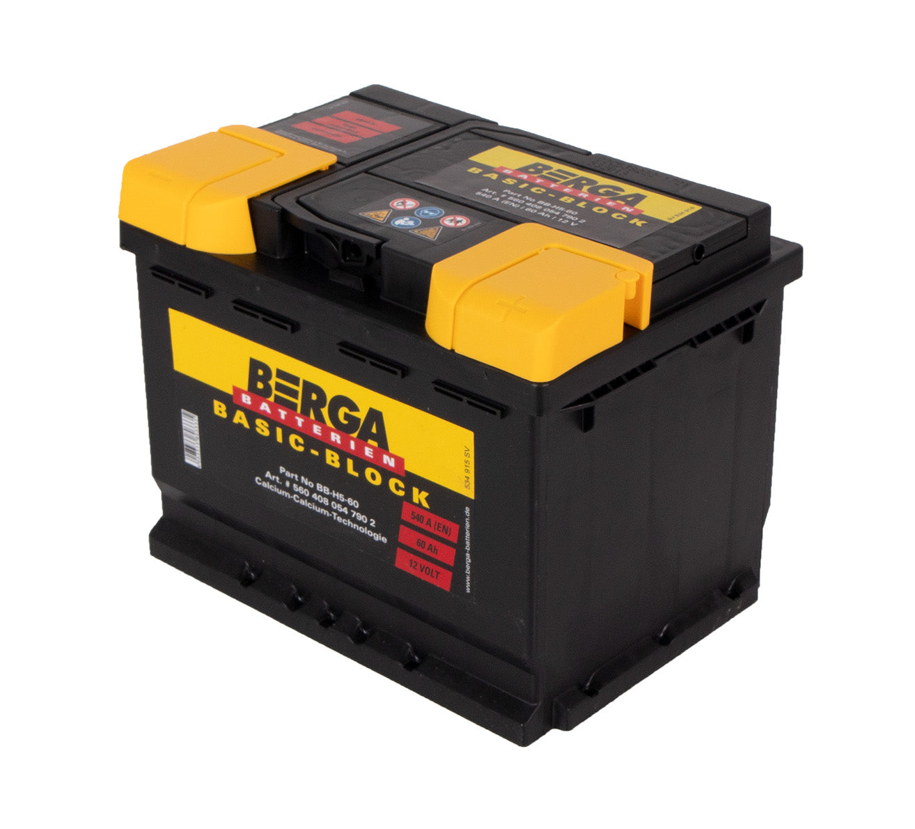 BERGA Basic Block 12V 60AH 540CCA shown in product view image 2