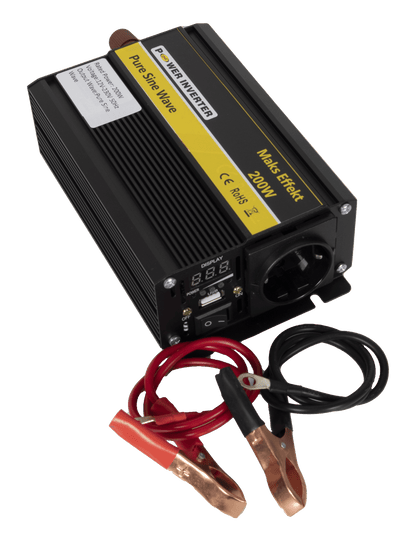 Power Inverter 12V 200W Ren Sinus shown in angle view