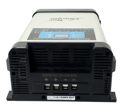 Nor Charger Pro Serie Elektronisk Batterilader 12V 40A - 2 Kanaler label detail