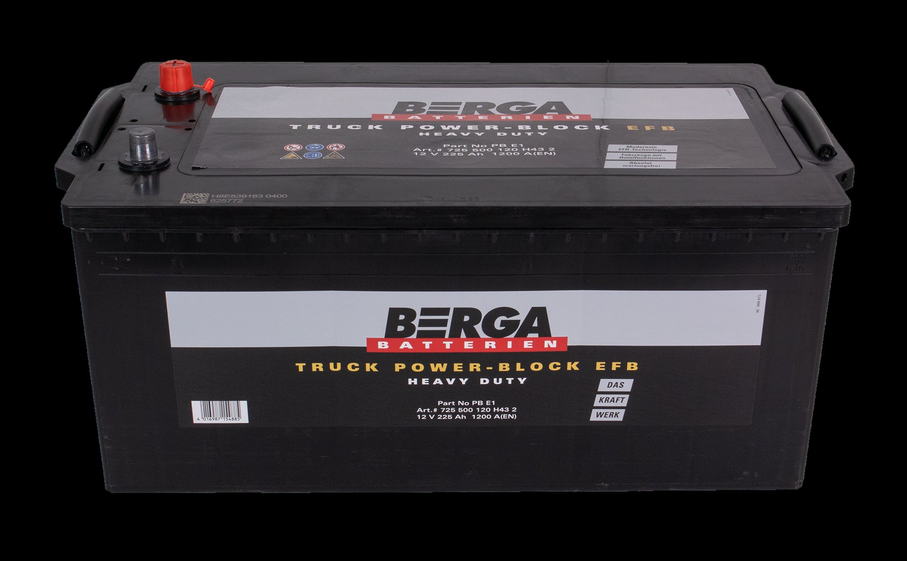 BERGA Truck PB EFB 12V 225AH 1200CCA (518/276/242mm) - Image 2