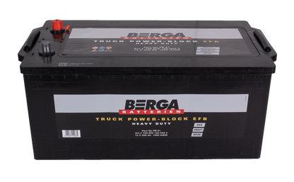 Berga Truck Pb Efb 12V 225Ah 1200Cca shown in angle view
