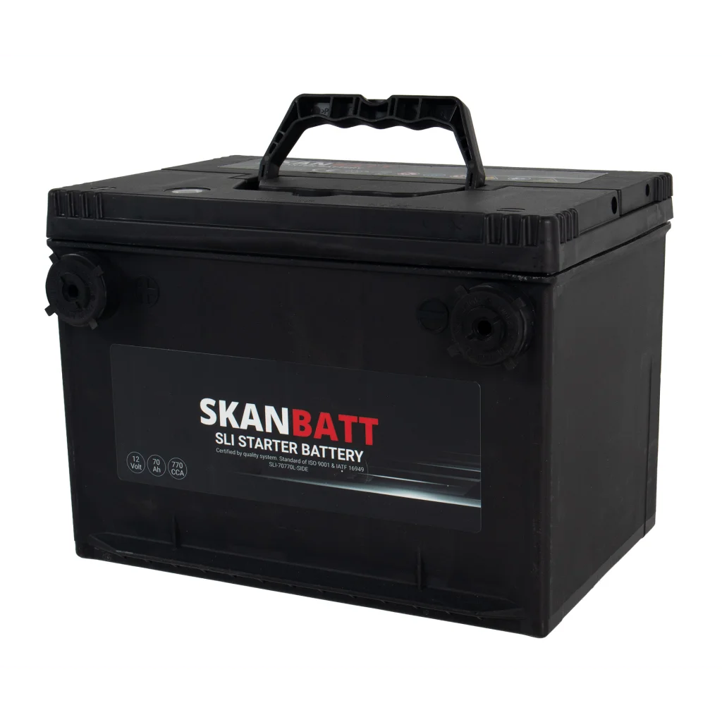 SKANBATT SLI Startbatteri 12V 70AH 770CCA (260x174x185mm) +L