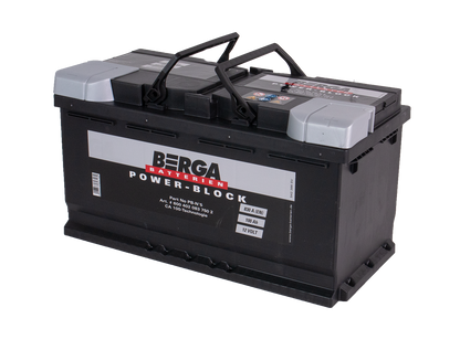 Berga Power Block 12V 100Ah 830Cca label detail