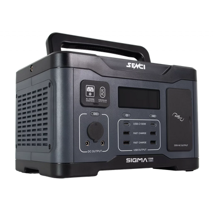 SENCI Lithium LPS 1152Wh Power Station med 1500W (3000W) sinus inverter