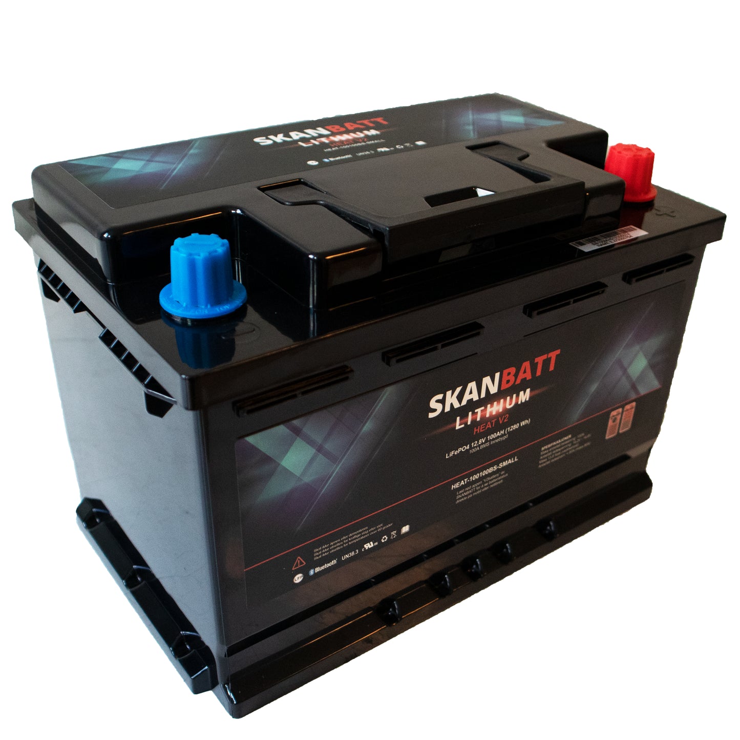 SKANBATT V2 Lithium HEAT Batteri 12V 100Ah 100A BMS - SMALL (279x176x190mm) - Image 4