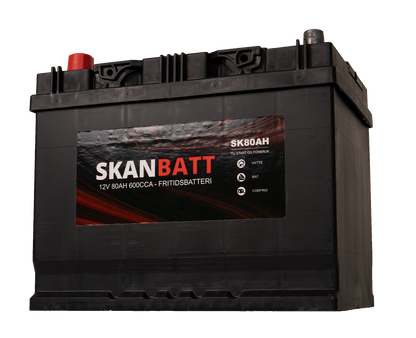 Skanbatt Fritidsbatteri 12V 80Ah 600Cca +Venstre shown in detail view