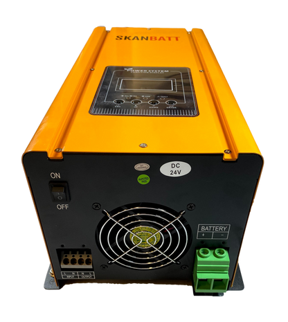 Skanbatt Kombi Batterilader Og Inverter 24V 2000W shown in detail view