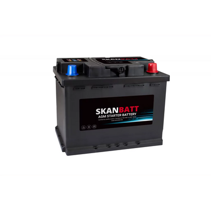 SKANBATT AGM Startbatteri 12V 60AH 640CCA +R shown in product view