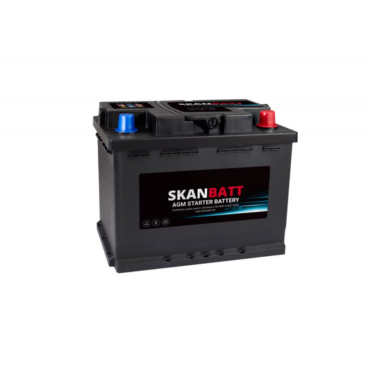 SKANBATT AGM Startbatteri 12V 60AH 640CCA +R shown in product view
