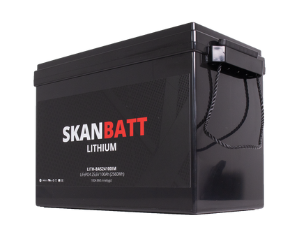 SKANBATT Base Lithium - 24V 100Ah 100A BMS - 330x175x220mm - 3 Års garanti shown in product view image 2