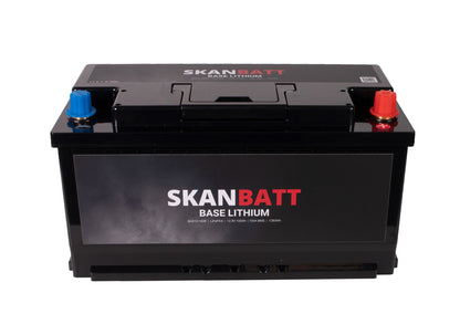 SKANBATT Base Lithium - 12V 100Ah 100A BMS - 352x174x190mm - 3 Års garanti - Bobil shown in detail view