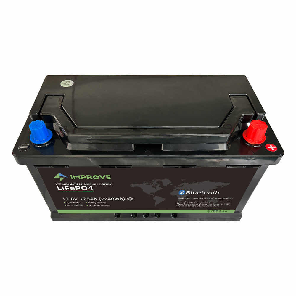 IMPROVE Lithium Batteri 12V 175Ah (LiFePO4) BMS 150A - BOBIL - HEAT - Bluetooth - Image 2