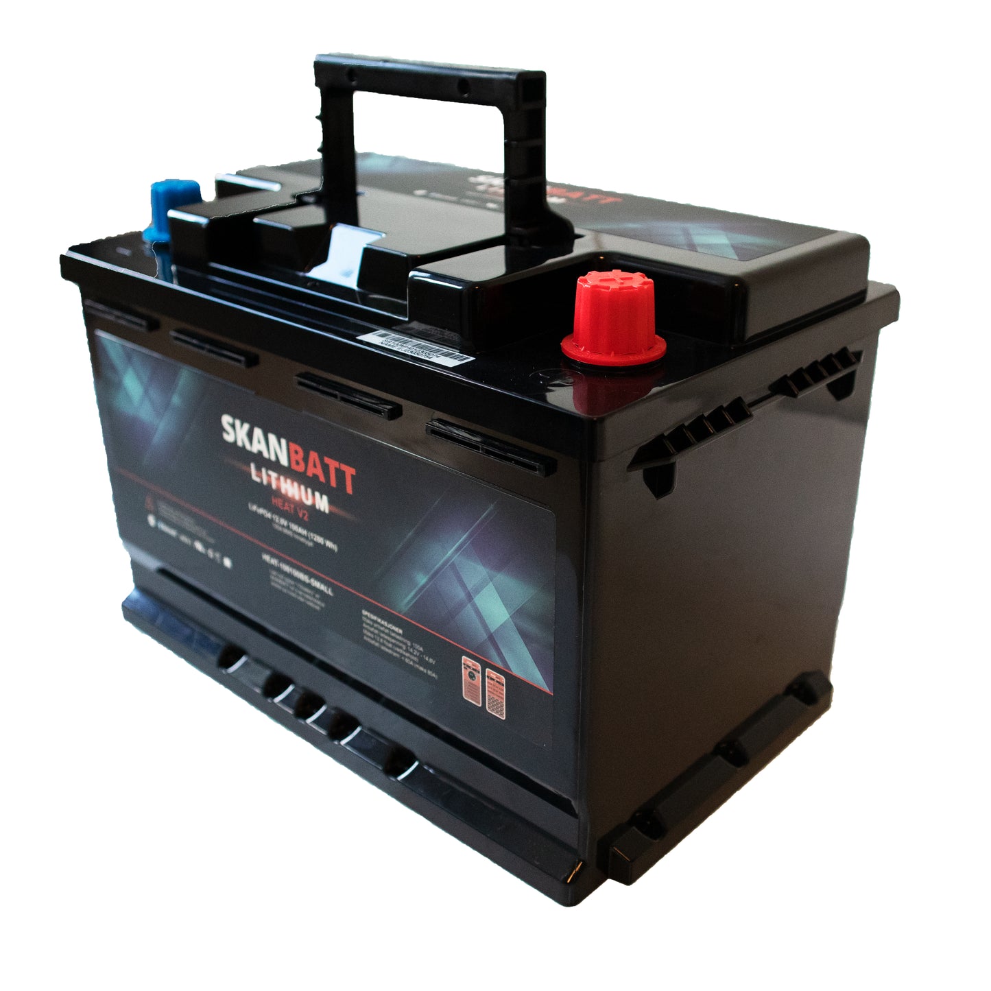 SKANBATT V2 Lithium HEAT Batteri 12V 100Ah 100A BMS - SMALL (279x176x190mm) - Image 3
