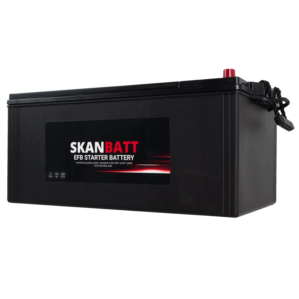SKANBATT EFB SHD Startbatteri 12V 230AH 1400CCA (518x276x218mm) +L