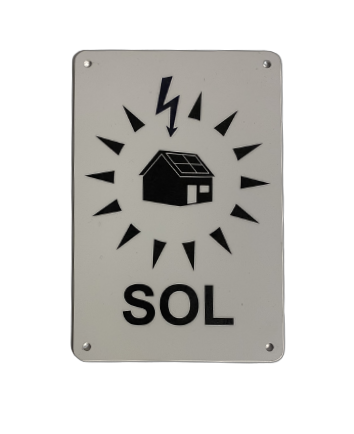 Skilt - Solceller På Taket (Aluminium) shown in product view