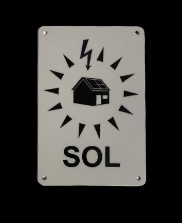 Skilt - Solceller på taket (aluminium) - Image 1