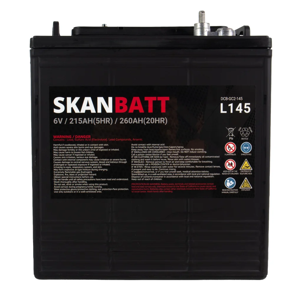 SKANBATT L145 Deep Cycle Batteri 6V 260Ah (264x181x276mm)