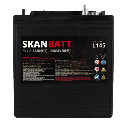 SKANBATT L145 Deep Cycle Batteri 6V 260Ah (264x181x276mm)