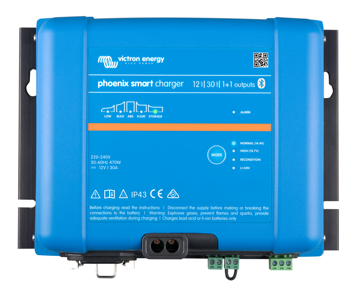 VICTRON Phoenix Smart IP43 Batteriladdare 24V 16A 1+1 kanaler