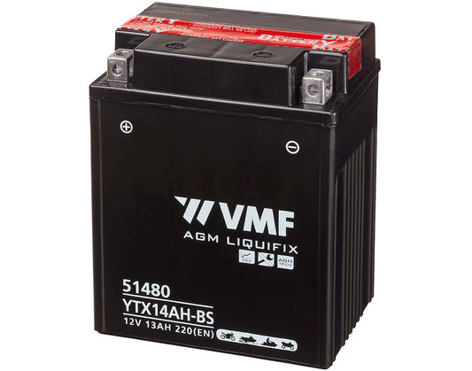 VMF YTX14AH-BS MC Batteri 12V 13AH 220CCA (134x89x166mm) +venstre - Image 1