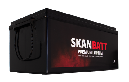 SKANBATT Premium Lithium - 36V 100Ah 100A BMS - 522x268x218mm - Bluetooth - 8 Års garanti
