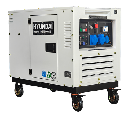 HYUNDAI DHY11000SEi Diesel Inverter Strømaggregat 8000W - Elektrisk start - Forvarming - ATS